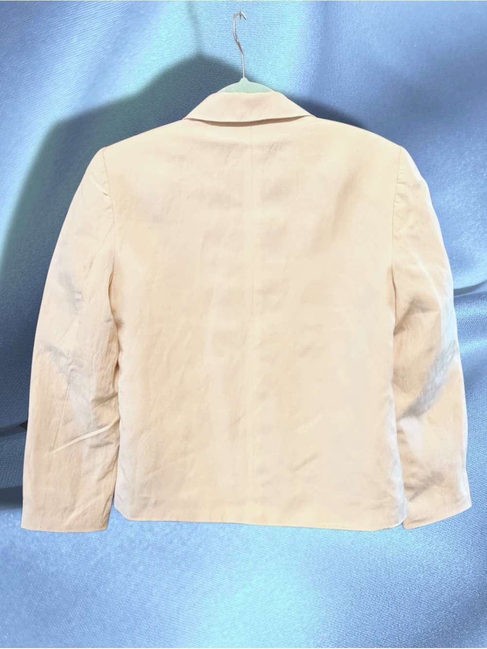 Talbots Cream Silk/Linen Notch-Collar Button Front Blazer size 6 - Picture 2 of 7